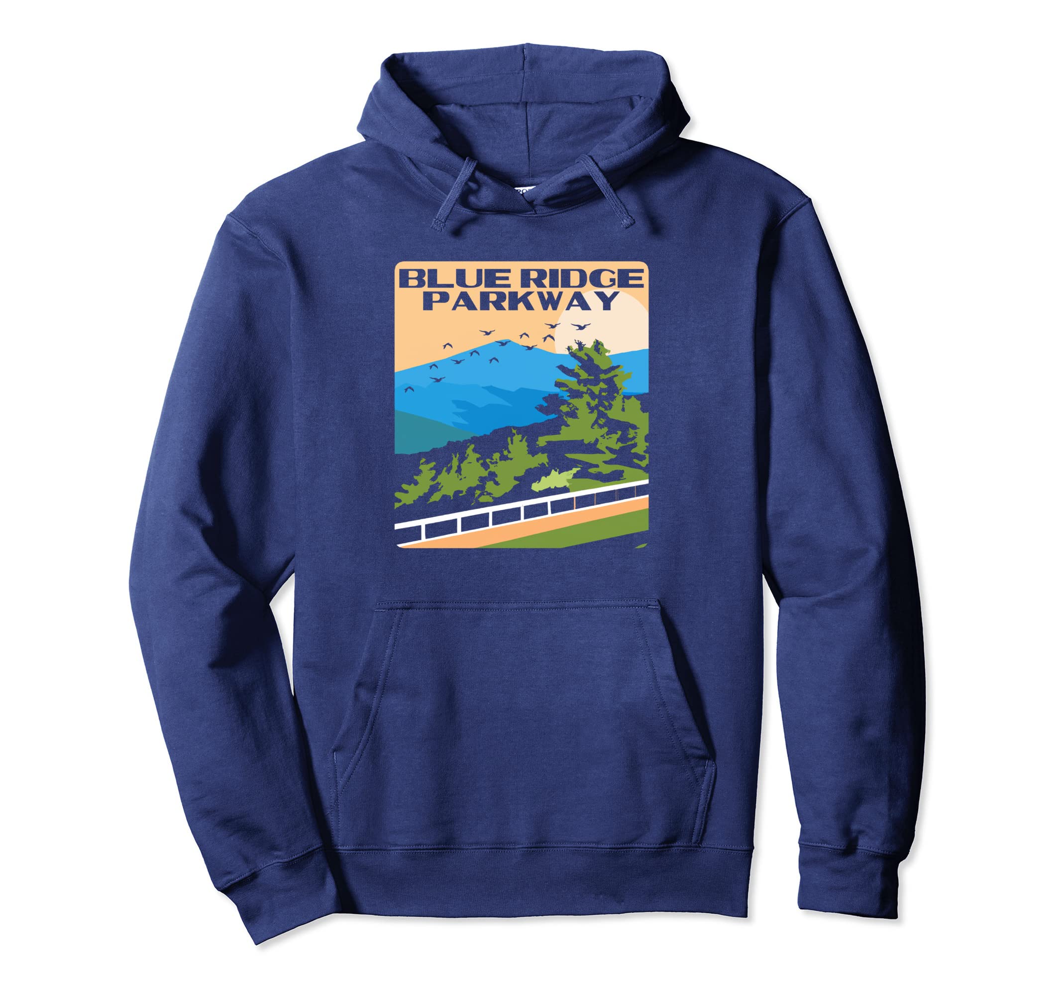 Blue Ridge Parkway Wpa National Park Hoodie - Unique Graphic for Adults - T-Shirt, Sweatshirt, Hoodie