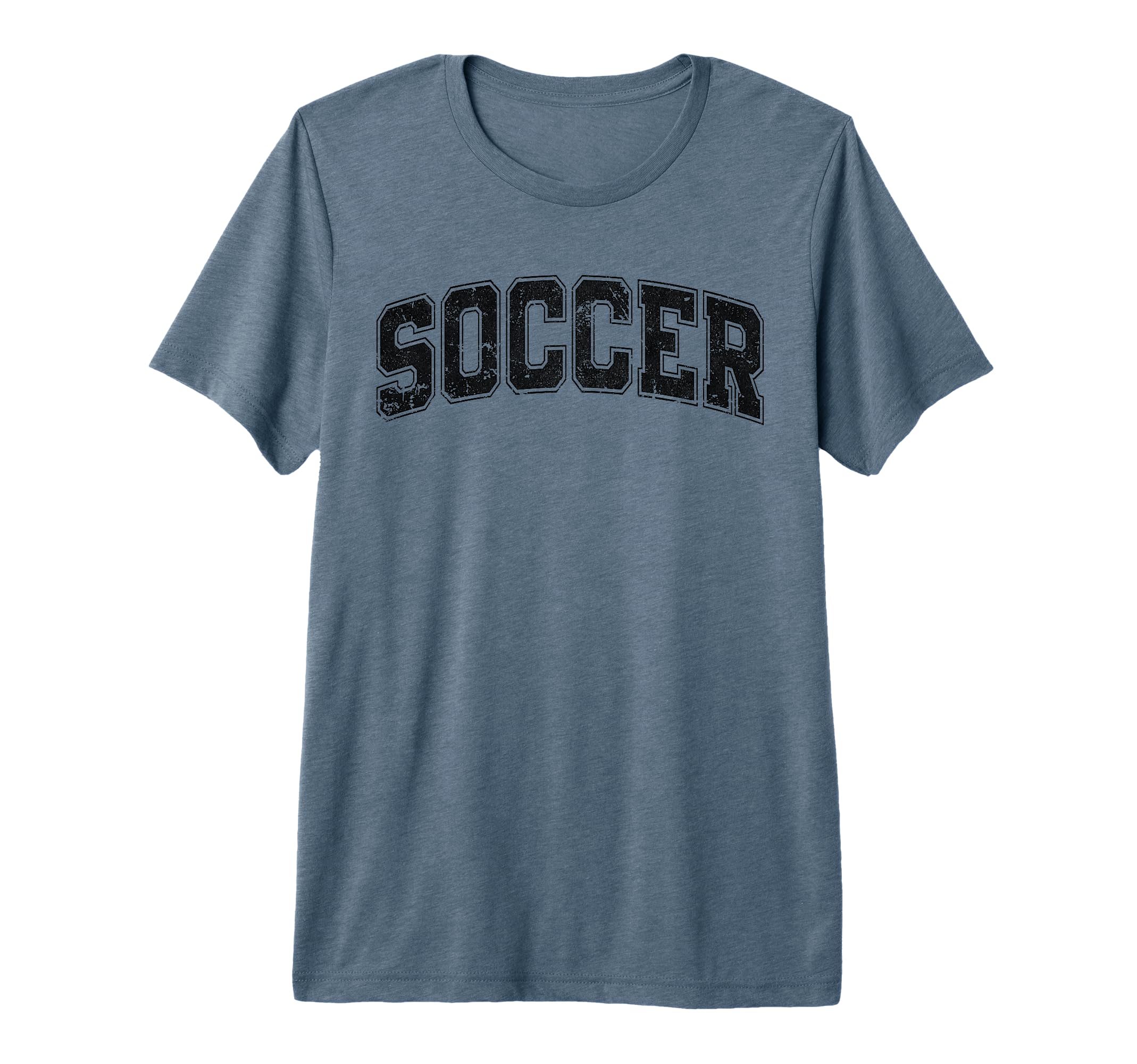 Soccer Varsity Black Text Tri Blend T-Shirt - Graphic Print for Adults - T-Shirt, Sweatshirt, Hoodie
