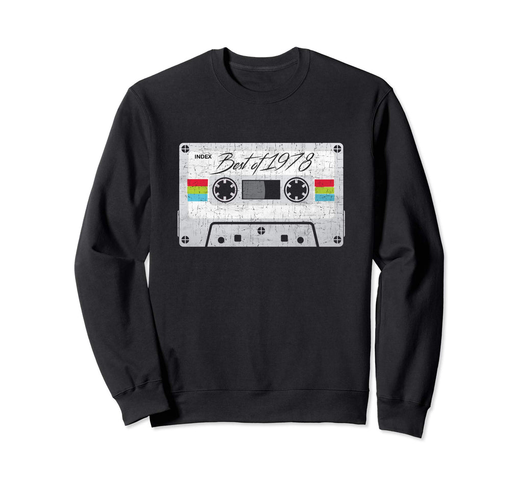 Best 1978 70S Mixed Tape Cassette Dj Sweatshirt - Trendy Graphic for Adults - T-Shirt, Sweatshirt, Hoodie