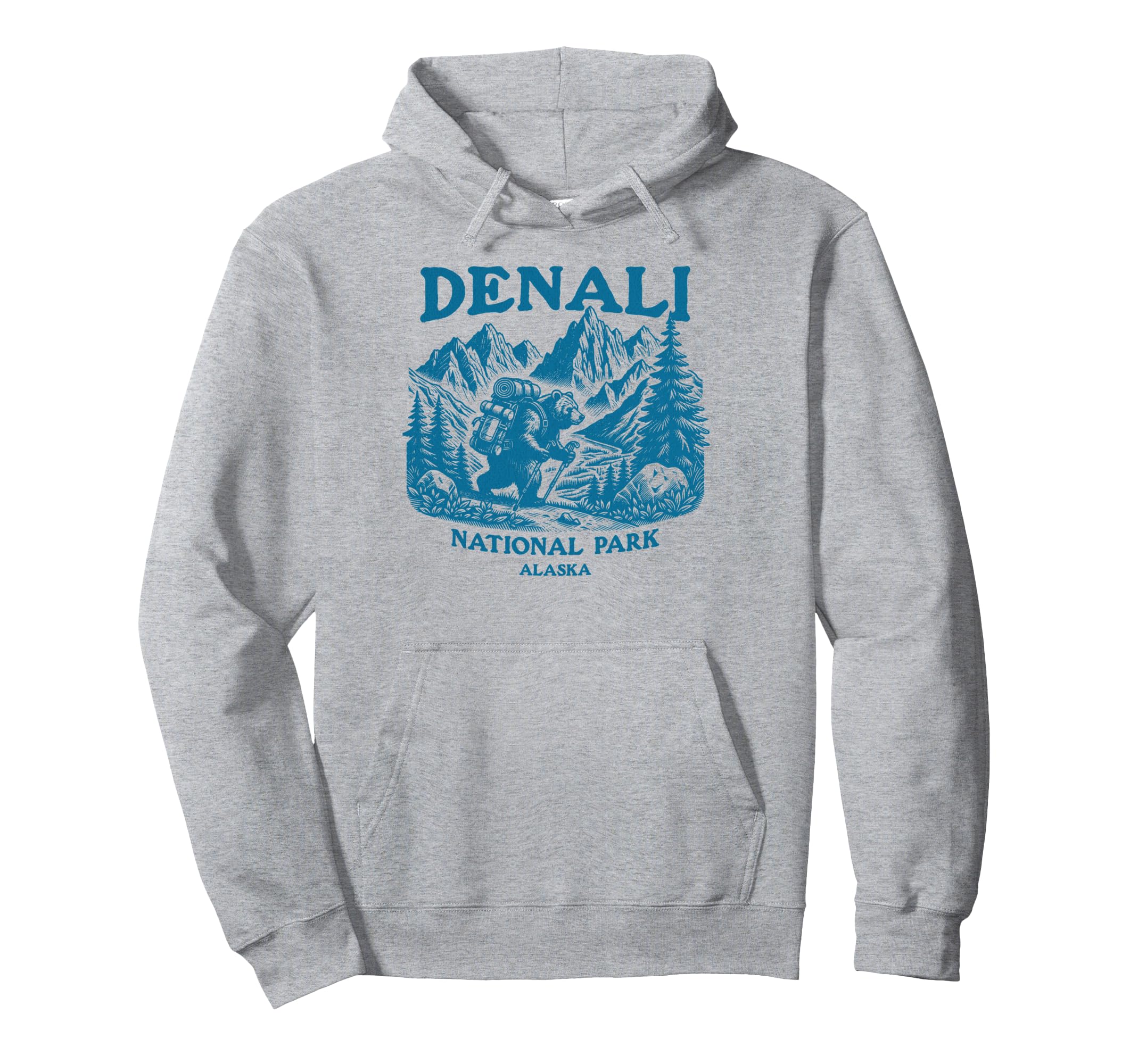 Wildlife And Denali National Park Hiking Hoodie - Graphic Print for Adults - T-Shirt, Sweatshirt, Hoodie