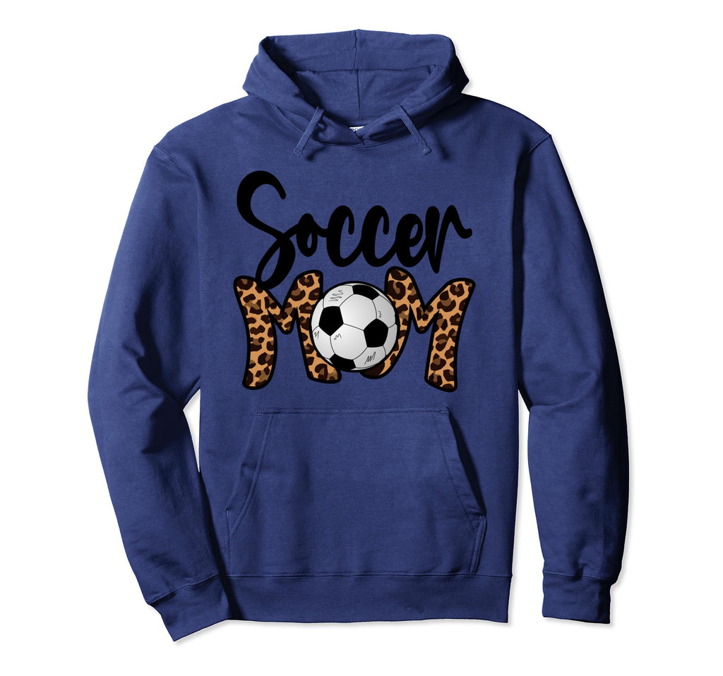 Soccer Mom Leopard Soccer Mama Hoodie - Aesthetic Graphic Men Women - T-Shirt, Sweatshirt, Hoodie