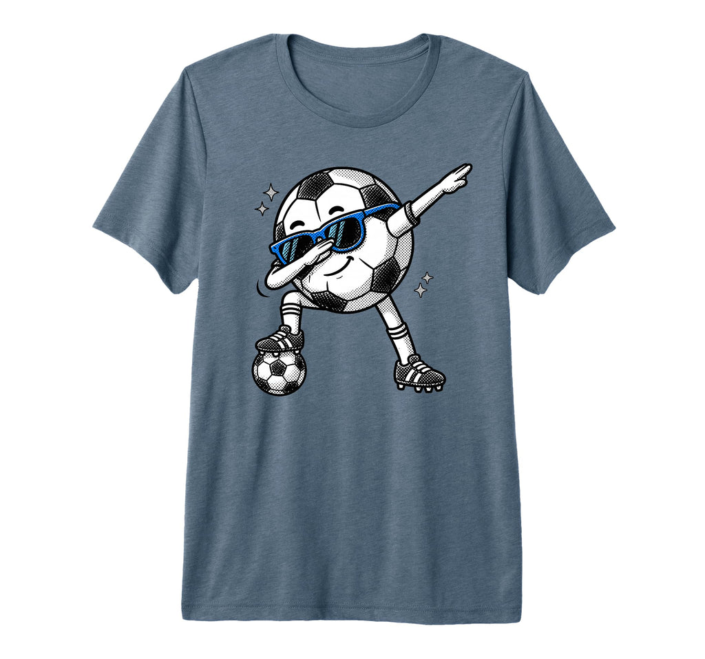 Dabbing Soccer Ball Halftone Funny T-Shirt - Minimalist Print for Adults - T-Shirt, Sweatshirt, Hoodie