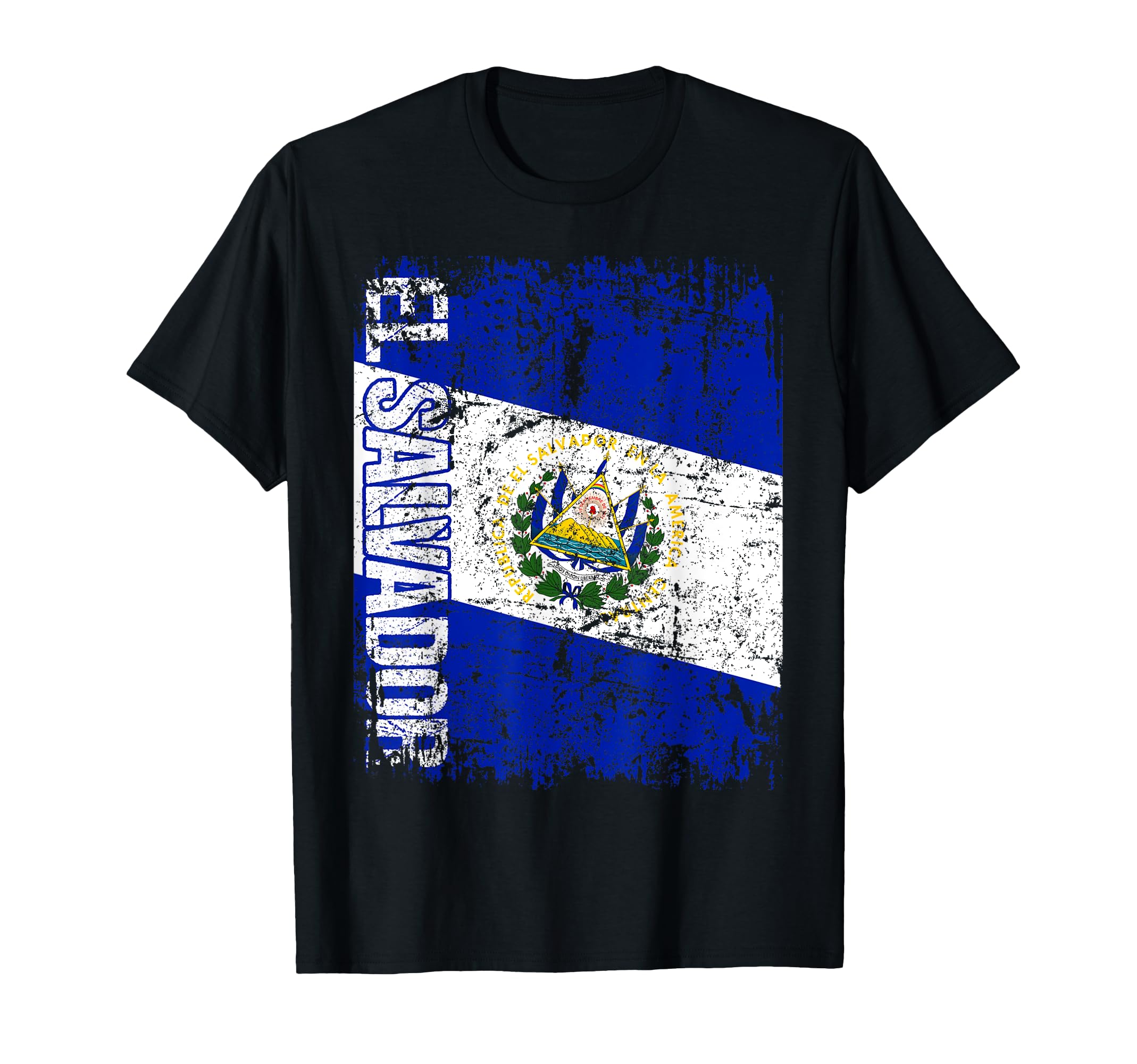 El Salvador Flag Distressed El Salvador T-Shirt - Minimalist Print Unisex - T-Shirt, Sweatshirt, Hoodie