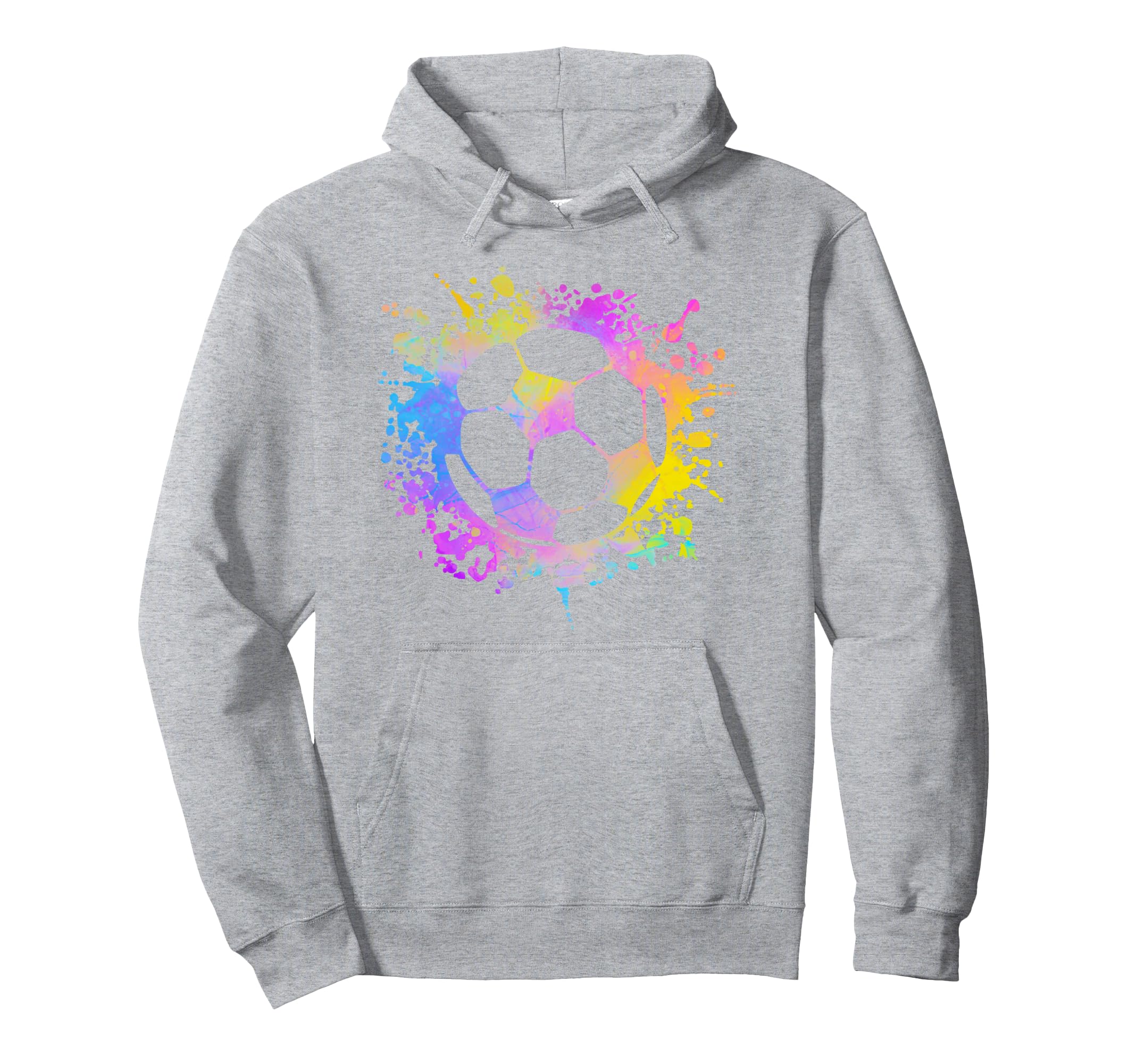Soccer Ball Watercolor Paint Splashes Hoodie - Custom Art Print Men Women - T-Shirt, Sweatshirt, Hoodie