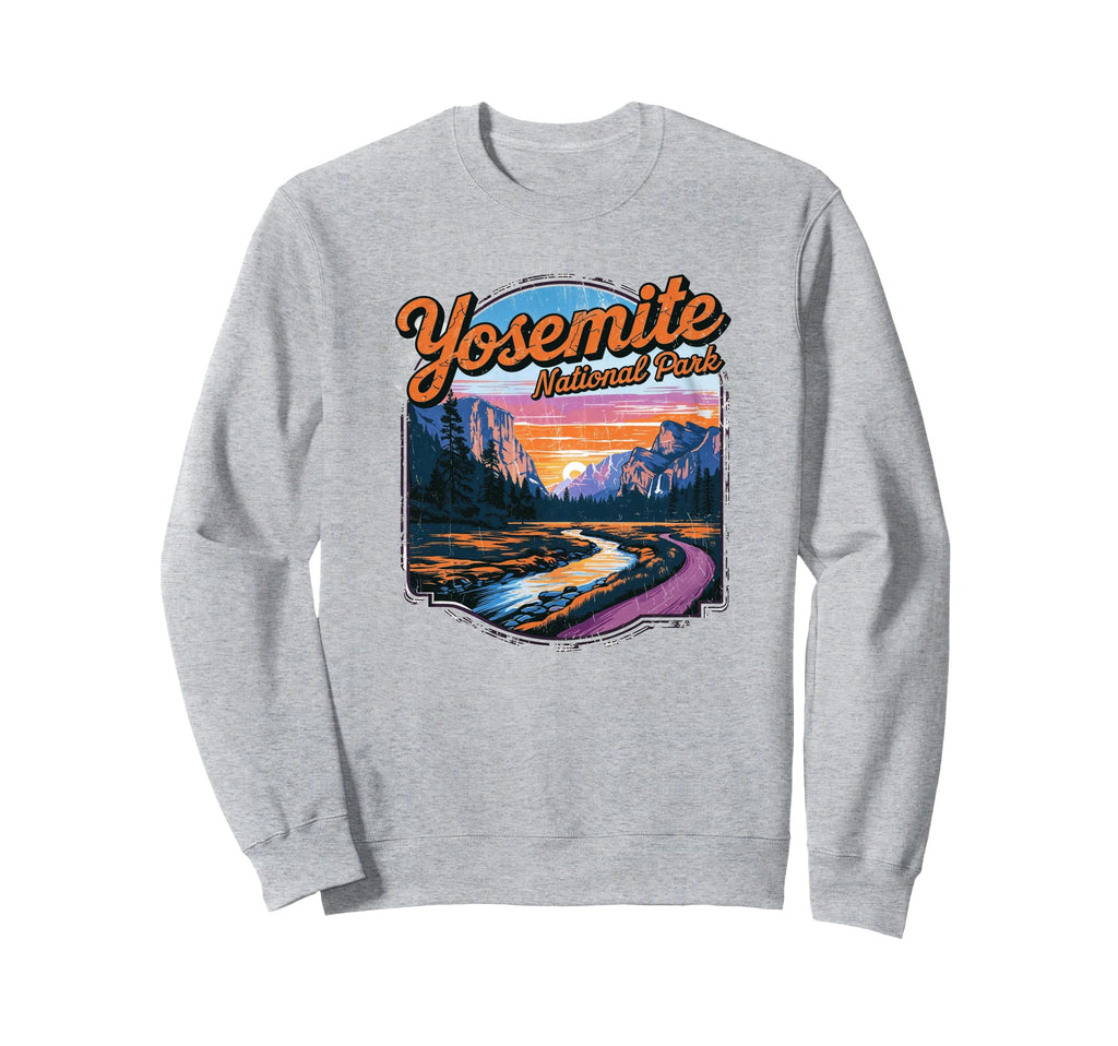 Yosemite National Park Sunset Sweatshirt - Minimalist Print Unisex - T-Shirt, Sweatshirt, Hoodie