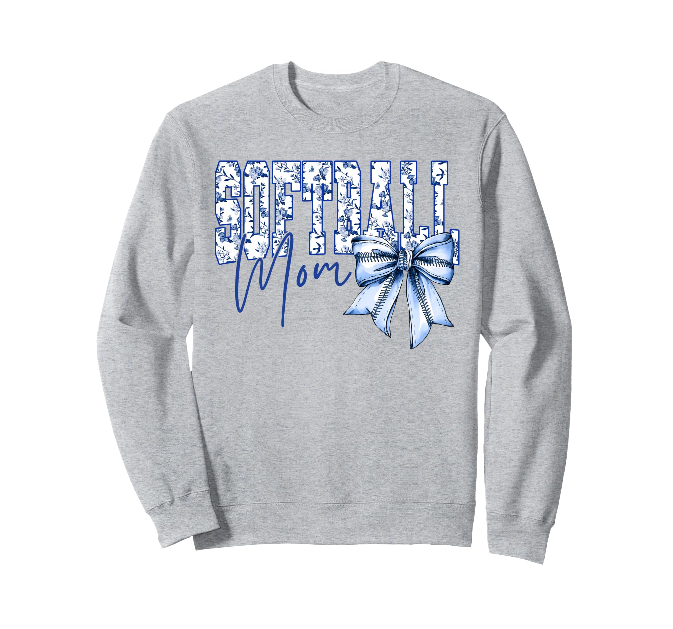 Floral Toile Blue Watercolor Sweatshirt - Graphic Print for Adults - T-Shirt, Sweatshirt, Hoodie