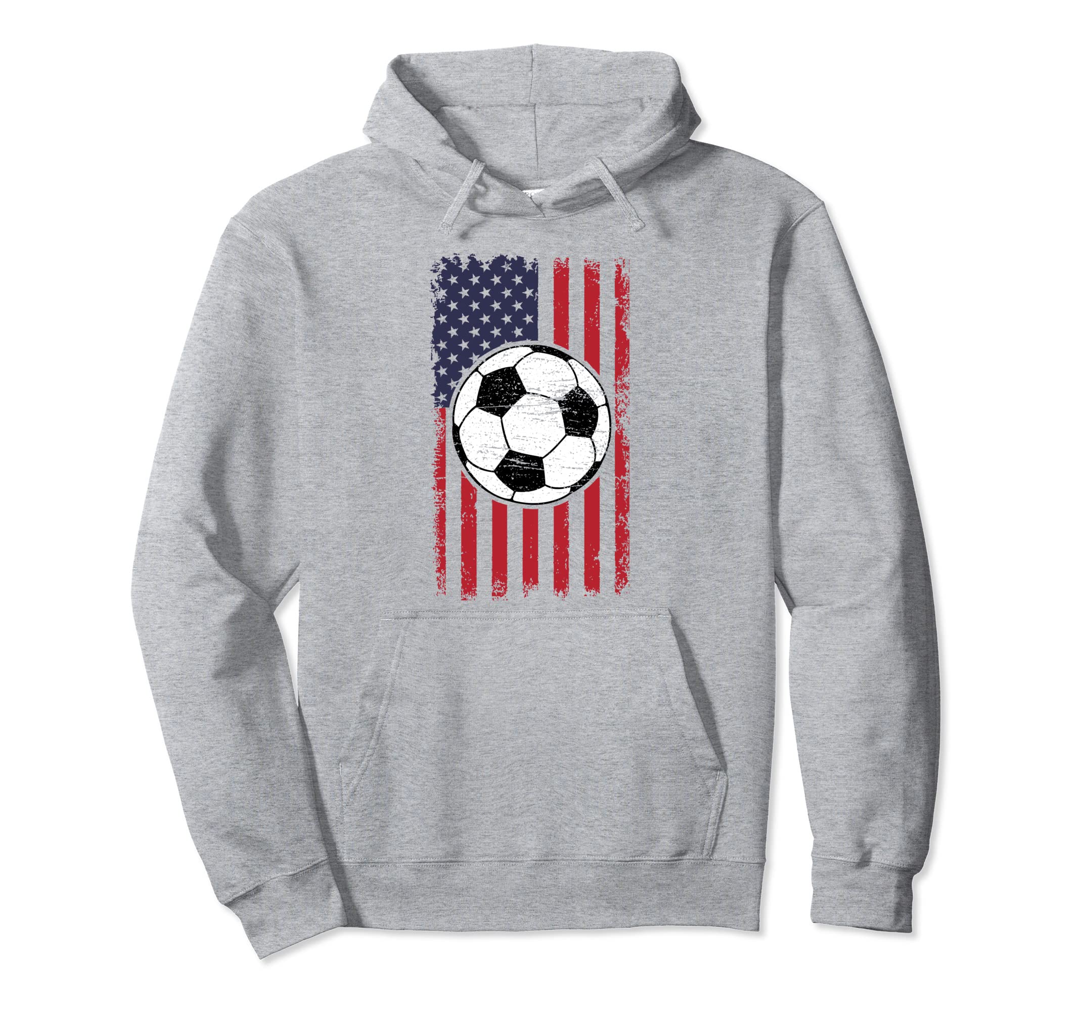States Soccer Distressed Usa Flag Hoodie - Graphic Print for Adults - T-Shirt, Sweatshirt, Hoodie