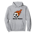 Soccer Mama Groovy Flames Soccer Hoodie - Casual Everyday Wear Men Women - T-Shirt, Sweatshirt, Hoodie