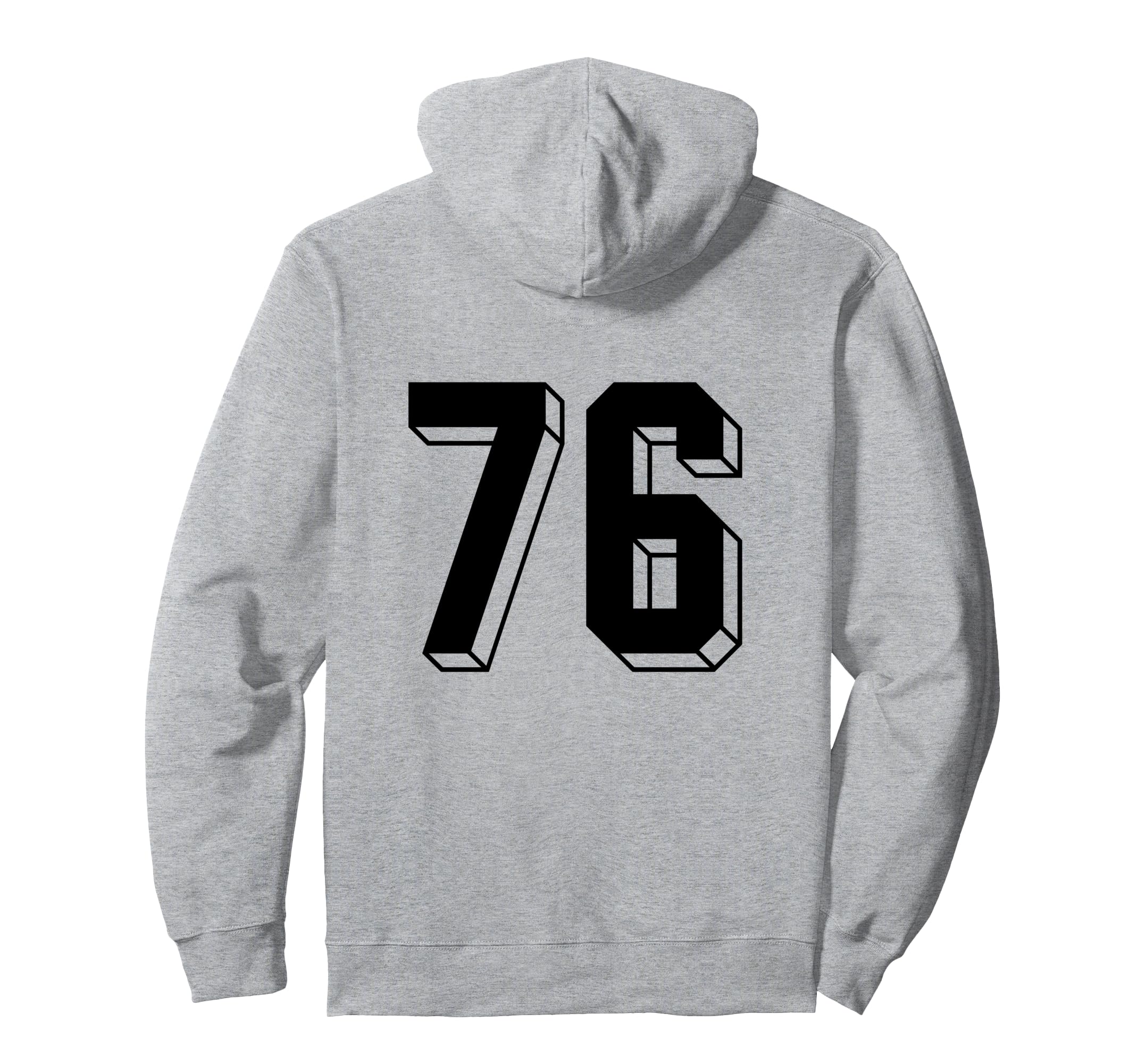Number 76 Backside 80S 90S Team Jersey Hoodie - Trendy Graphic Men Women - T-Shirt, Sweatshirt, Hoodie