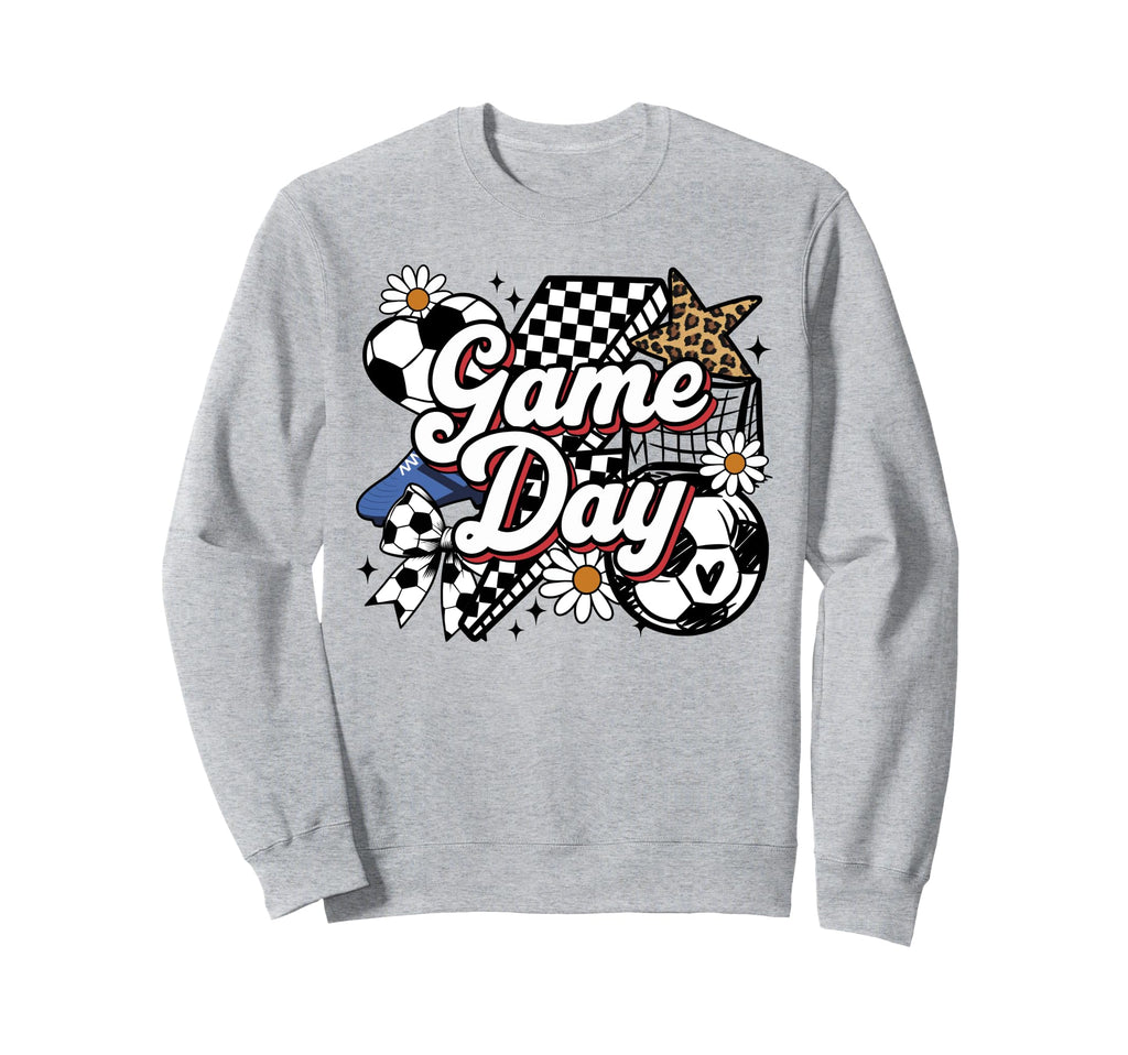 Soccer Game Day Leopard Funny Soccer Sweatshirt - Unique Graphic Unisex - T-Shirt, Sweatshirt, Hoodie