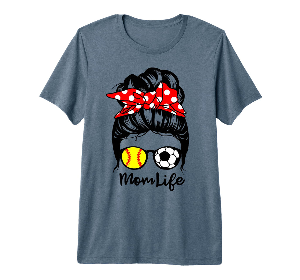 Mom Life Messy Bun Hair Funny T-Shirt - Minimalist Print for Adults - T-Shirt, Sweatshirt, Hoodie