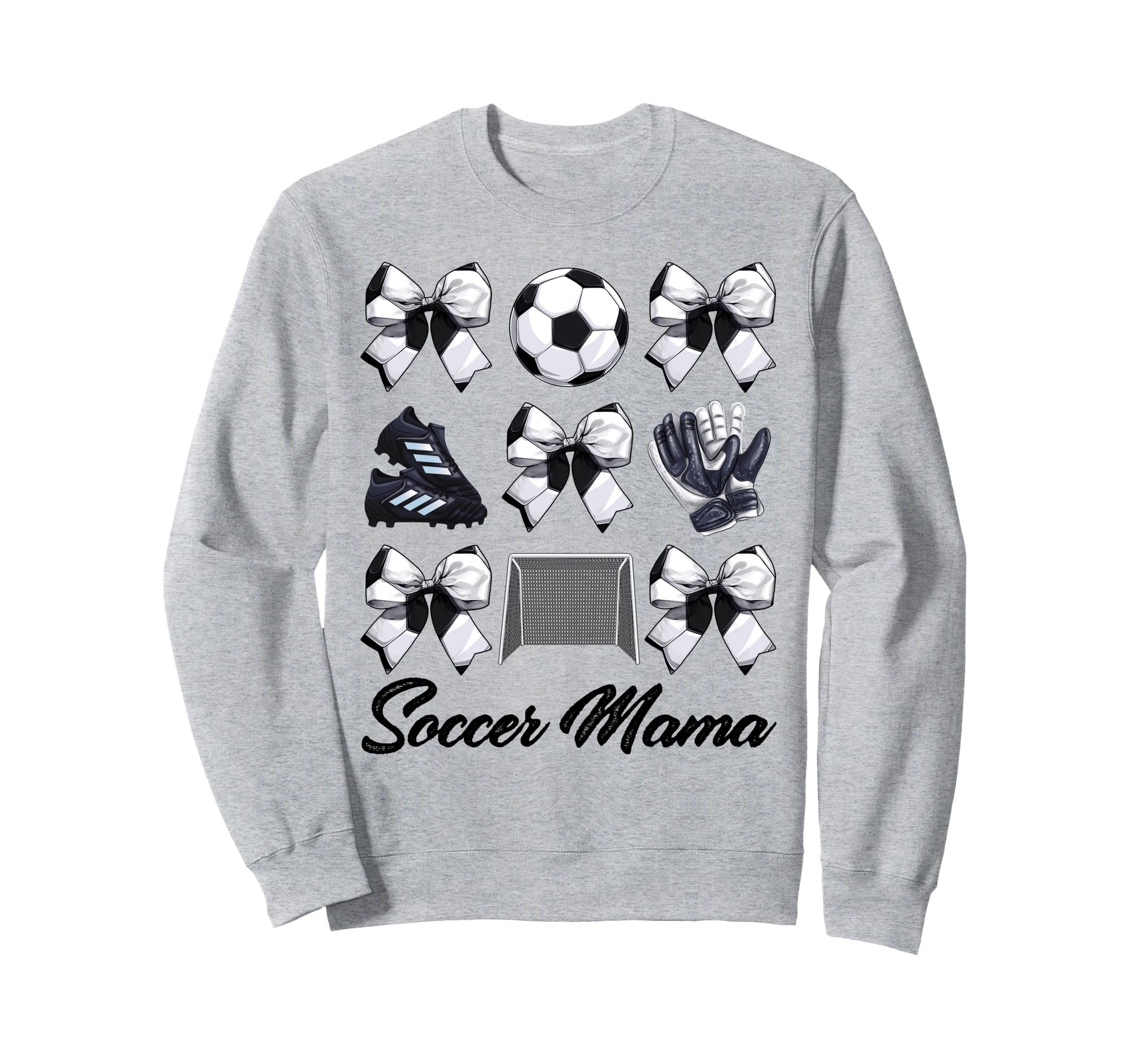 Soccer Mama Bow Soccer Mom Mommy Mothers Sweatshirt - Graphic Print Unisex - T-Shirt, Sweatshirt, Hoodie