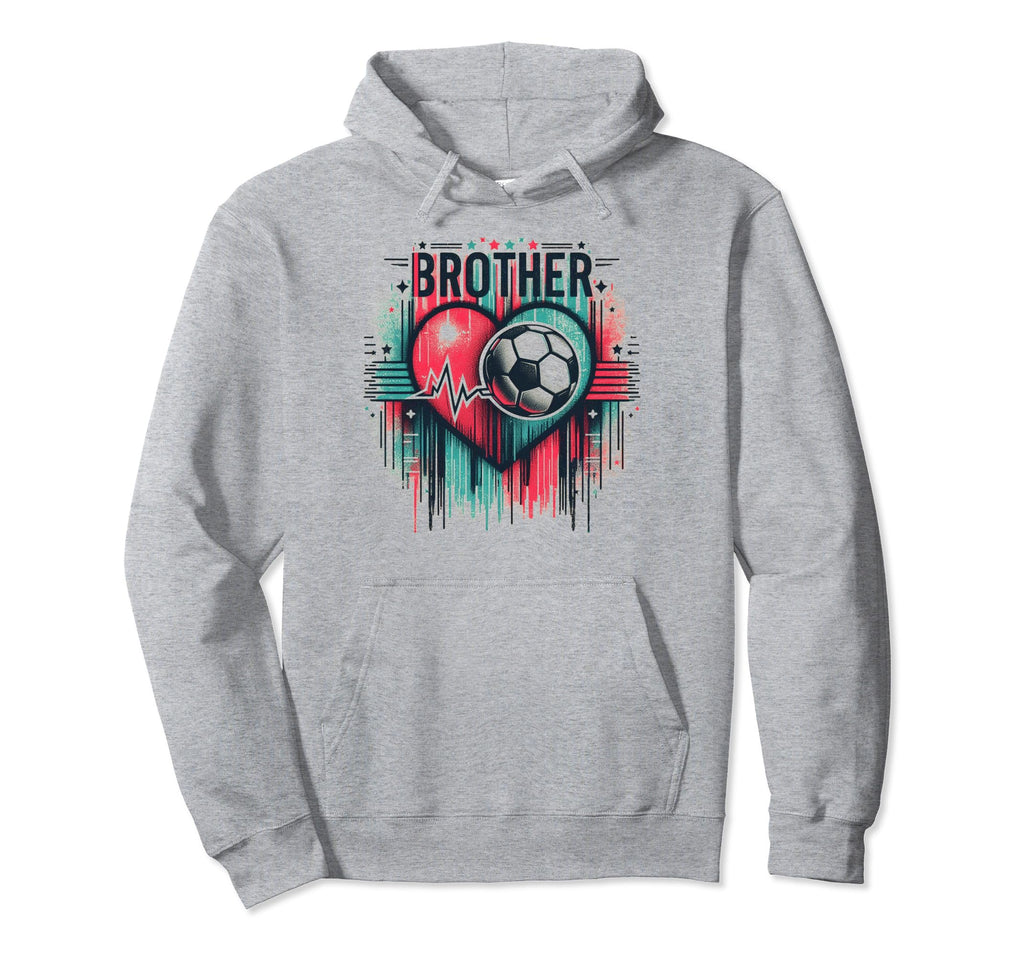Soccer Brother Family Matching Team Hoodie - Novelty Apparel for Adults - T-Shirt, Sweatshirt, Hoodie