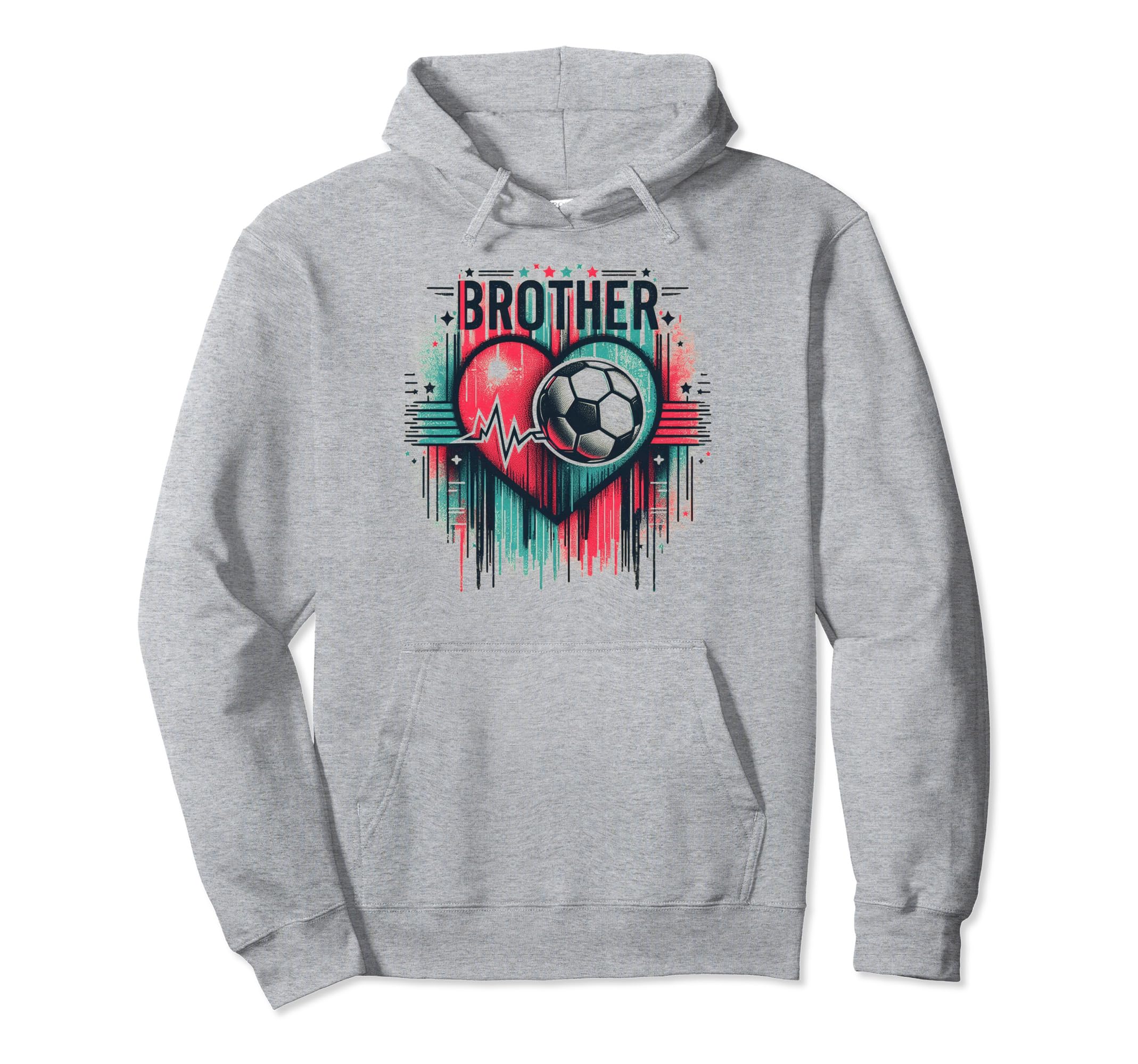 Soccer Brother Family Matching Team Hoodie - Novelty Apparel for Adults - T-Shirt, Sweatshirt, Hoodie