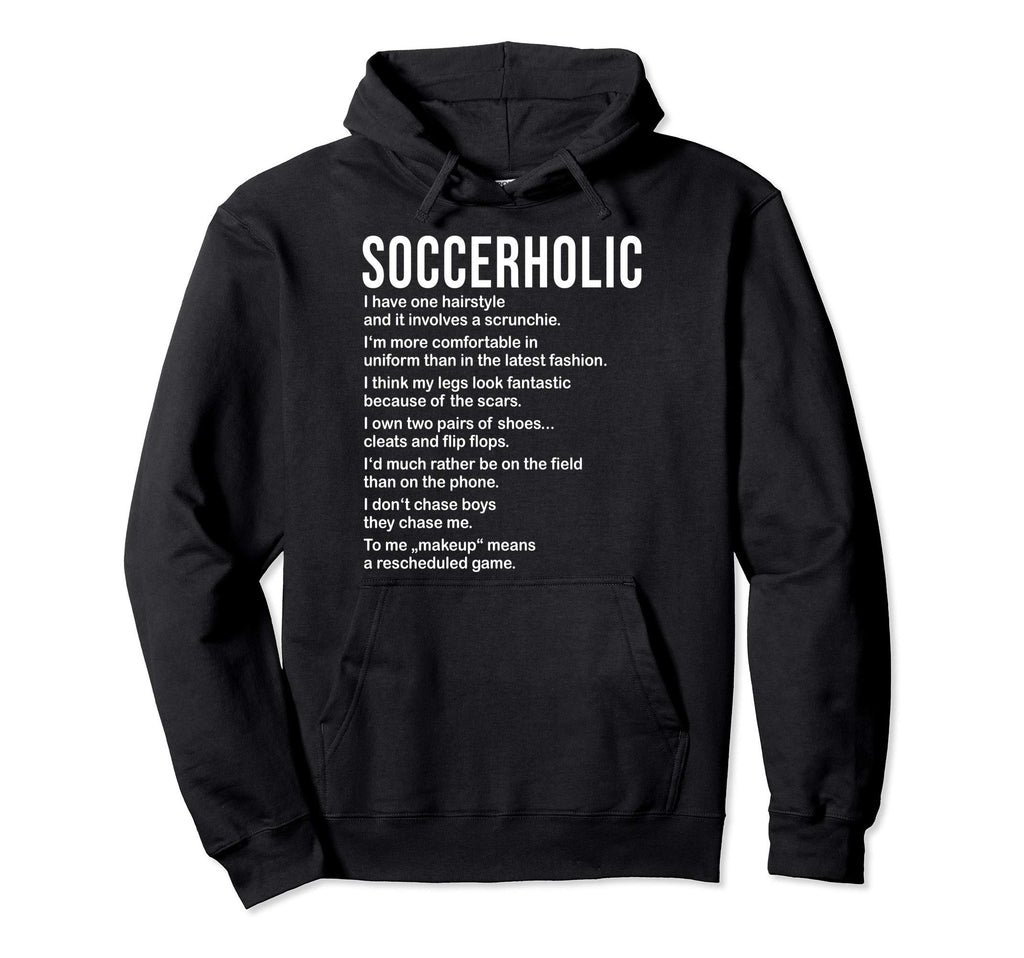 Soccerholic Funny Soccer Football Hoodie - Minimalist Print Unisex - T-Shirt, Sweatshirt, Hoodie