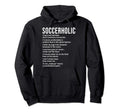 Soccerholic Funny Soccer Football Hoodie - Minimalist Print Unisex - T-Shirt, Sweatshirt, Hoodie
