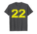 Number 22 Varsity Distressed Sport T-Shirt - Unique Graphic for Adults - T-Shirt, Sweatshirt, Hoodie