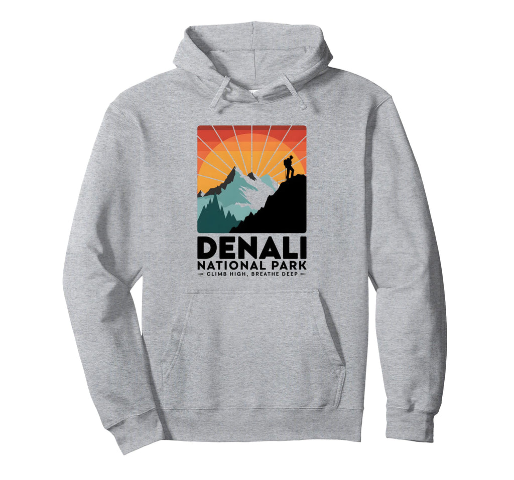 Denali National Park Hiking Nature Hoodie - Aesthetic Graphic Unisex - T-Shirt, Sweatshirt, Hoodie