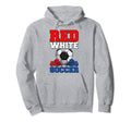Red White Soccer Lover Usa American Hoodie - Streetwear Style for Adults - T-Shirt, Sweatshirt, Hoodie