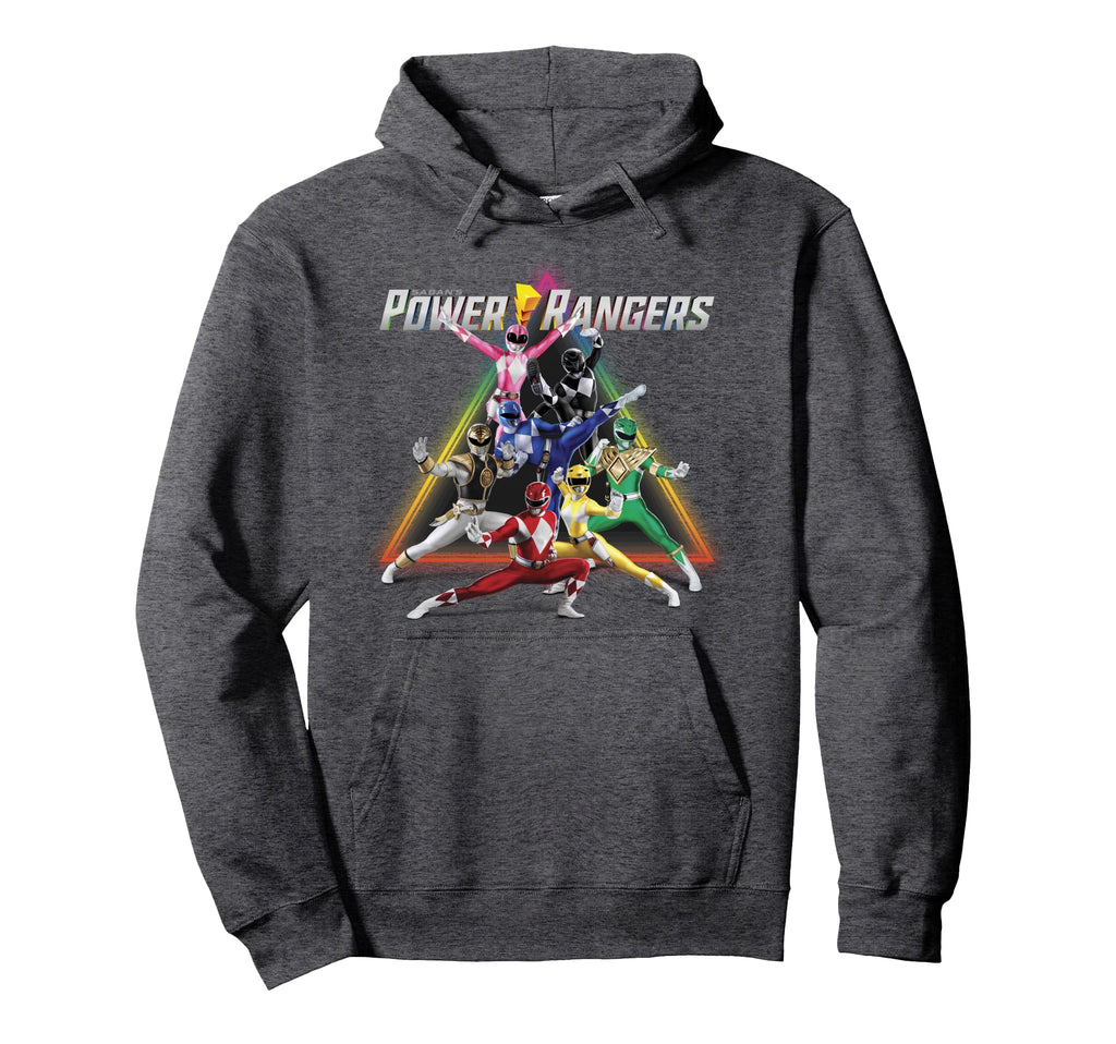 Power Rangers Rainbow Pyramid Action Hoodie - Minimalist Print Men Women - T-Shirt, Sweatshirt, Hoodie
