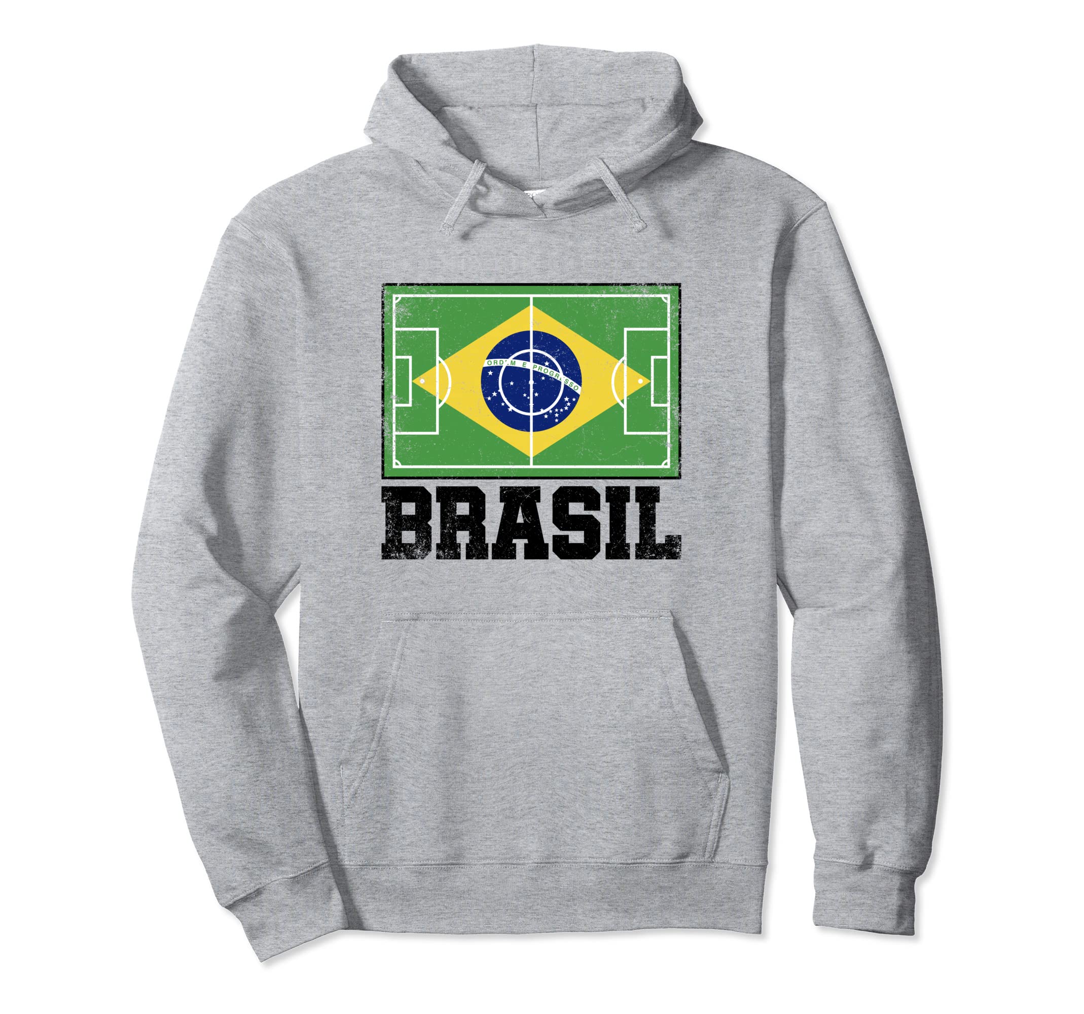 Brazil Soccer Field Flag Brasil Hoodie - Custom Art Print for Adults - T-Shirt, Sweatshirt, Hoodie