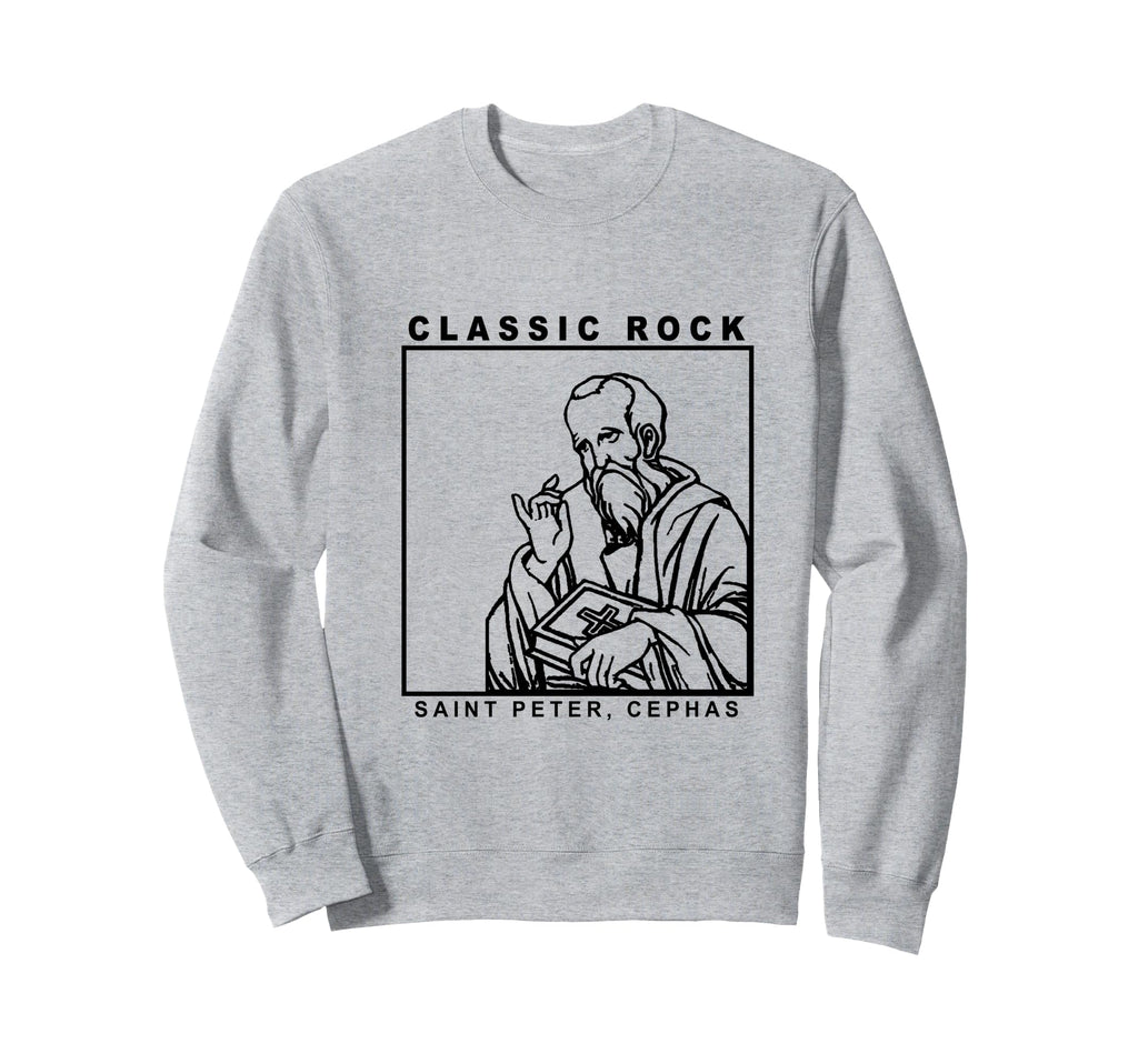Saint Peter Rock Catholic Vibe Sweatshirt - Trendy Graphic Men Women - T-Shirt, Sweatshirt, Hoodie