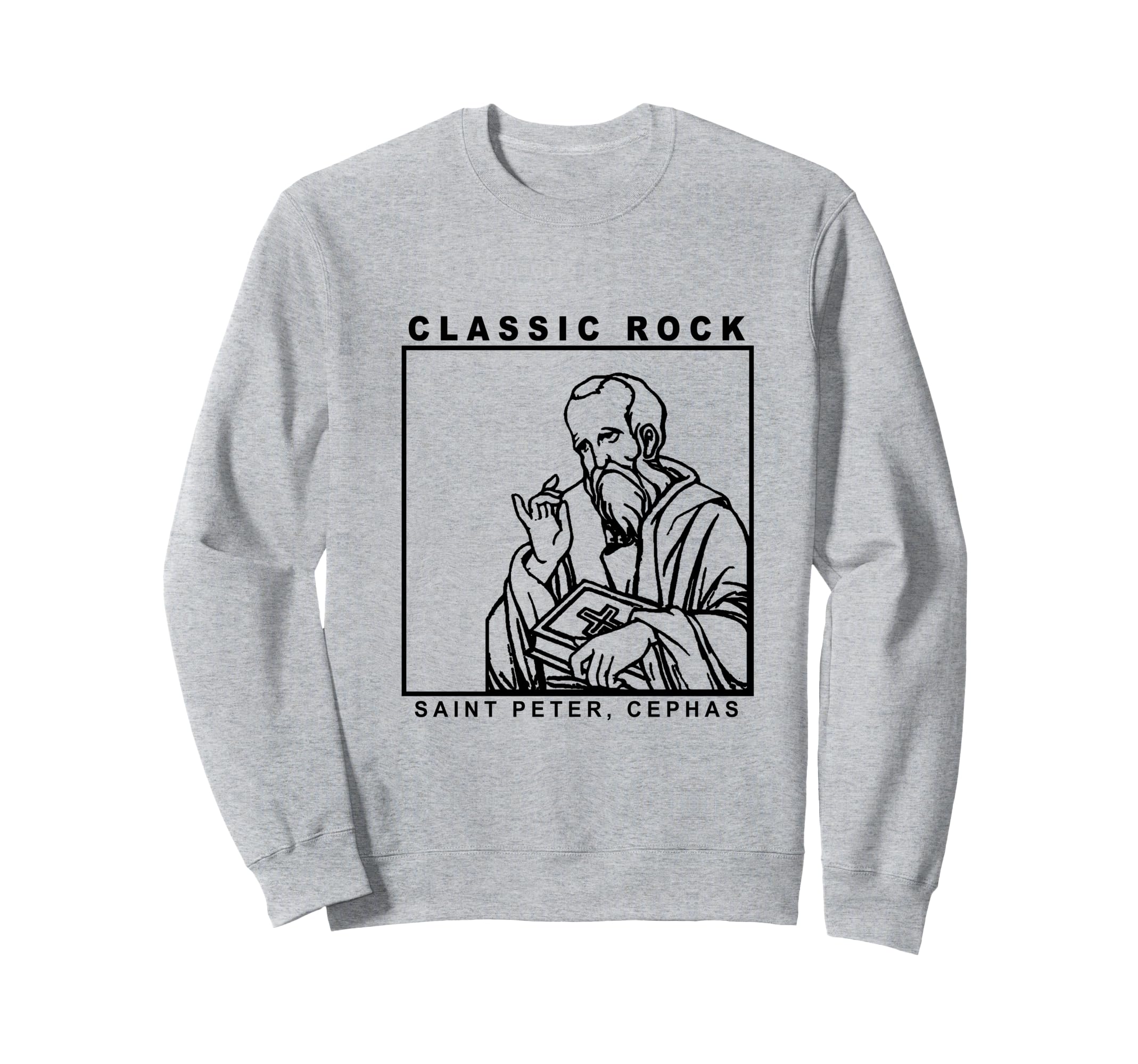 Saint Peter Rock Catholic Vibe Sweatshirt - Trendy Graphic Men Women - T-Shirt, Sweatshirt, Hoodie
