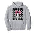 Soccer Sister Soccer Coquette Bow Hoodie - Custom Art Print Men Women - T-Shirt, Sweatshirt, Hoodie