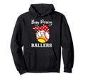 Busy Raising Ballers Funny Baseball Hoodie - Minimalist Print Men Women - T-Shirt, Sweatshirt, Hoodie