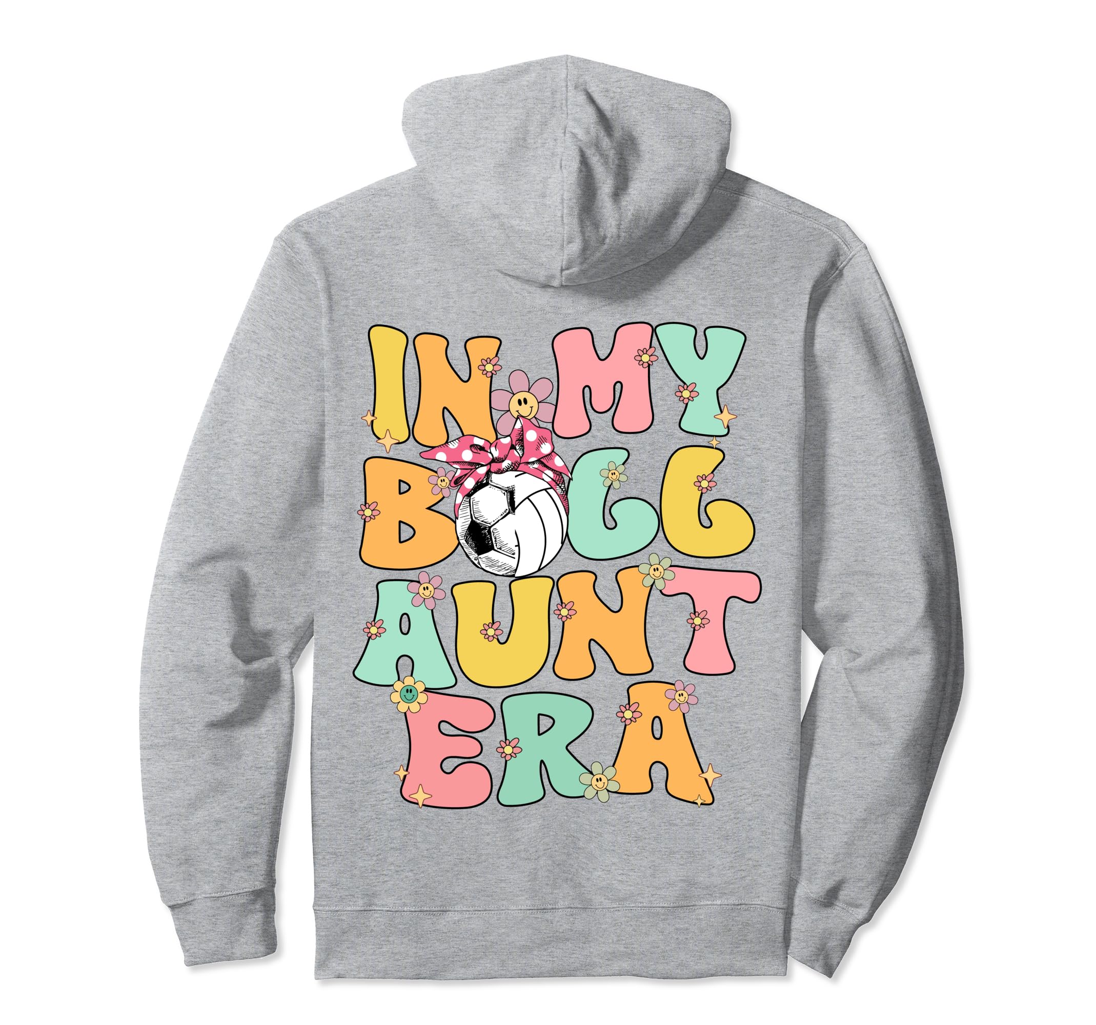 My Ball Aunt Era Groovy Soccer Volleyball Hoodie - Minimalist Print Unisex - T-Shirt, Sweatshirt, Hoodie