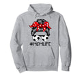 Soccer Mom Life Messy Bun Hair Hoodie - Unique Graphic for Adults - T-Shirt, Sweatshirt, Hoodie