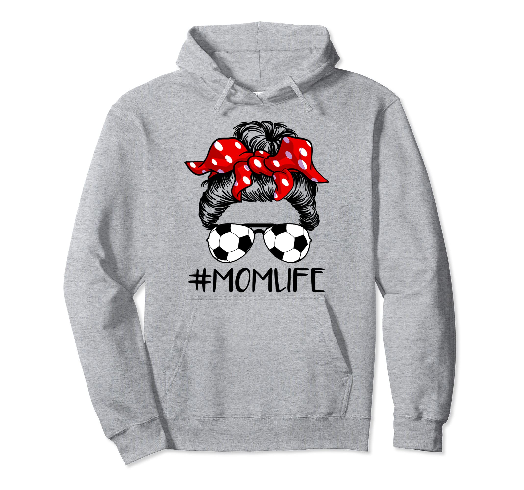 Soccer Mom Life Messy Bun Hair Hoodie - Casual Everyday Wear Unisex - T-Shirt, Sweatshirt, Hoodie