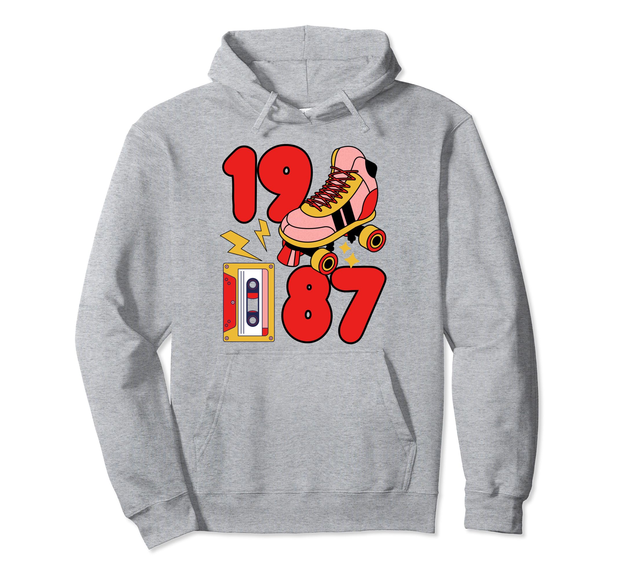 Old School 80S Vibes 1987 Hip Hop Roller Hoodie - Novelty Apparel Unisex - T-Shirt, Sweatshirt, Hoodie