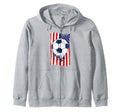 American Flag Distressed Soccer Artwork Hoodie - Novelty Apparel Unisex - T-Shirt, Sweatshirt, Hoodie