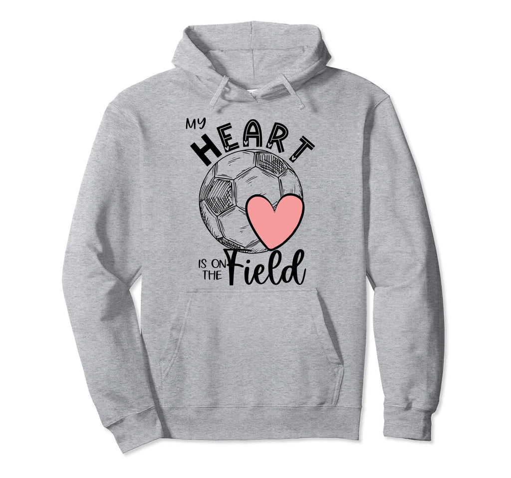 My Heart Is Field Soccer Ball Soccer Hoodie - Graphic Print Unisex - T-Shirt, Sweatshirt, Hoodie
