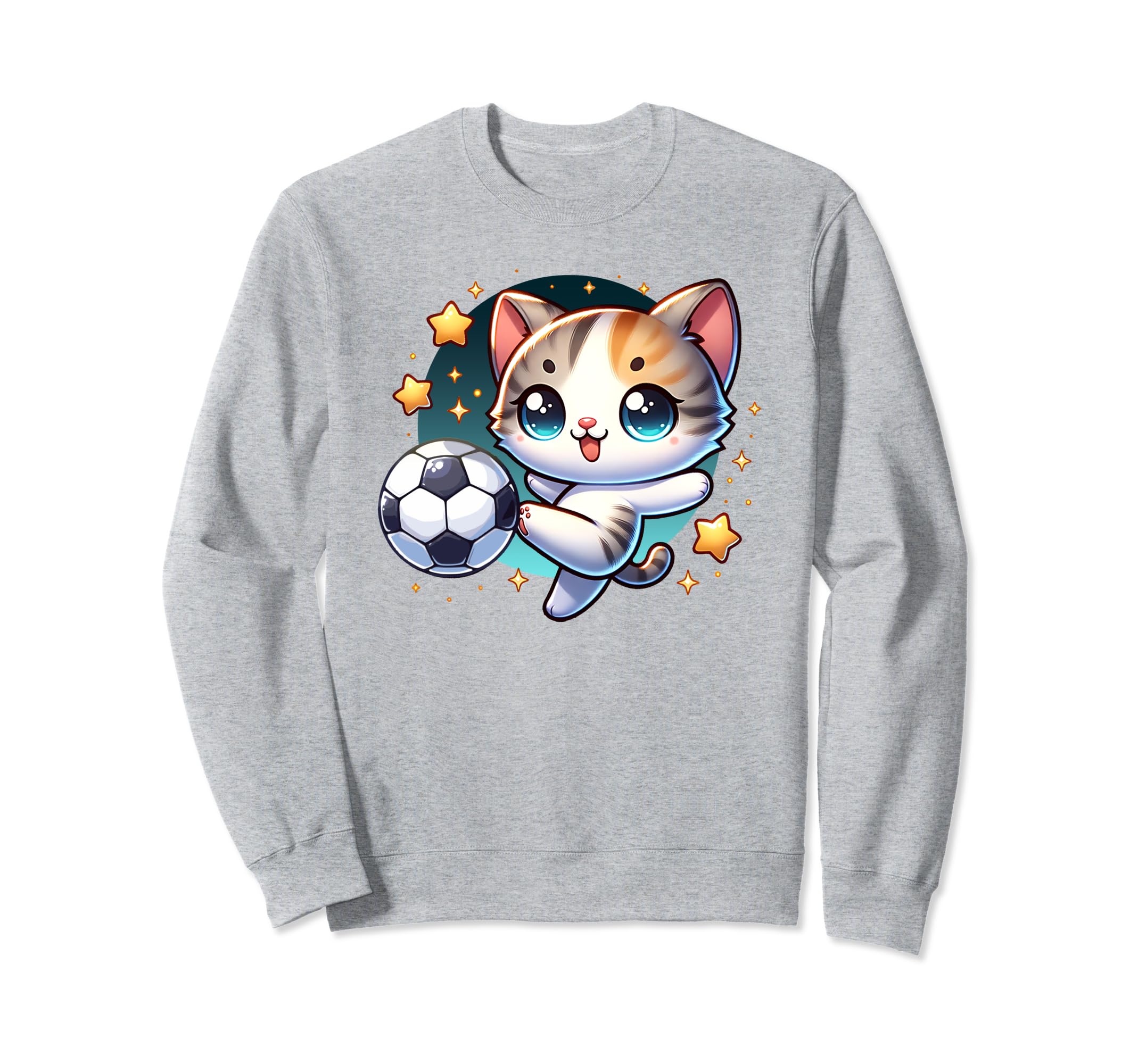 Soccer Player Cat Kitten Kicking Sweatshirt - Fun Novelty Design Unisex - T-Shirt, Sweatshirt, Hoodie