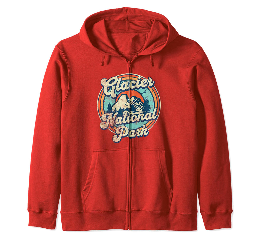 Glacier National Park Montana Usa Hoodie - Aesthetic Graphic for Adults - T-Shirt, Sweatshirt, Hoodie