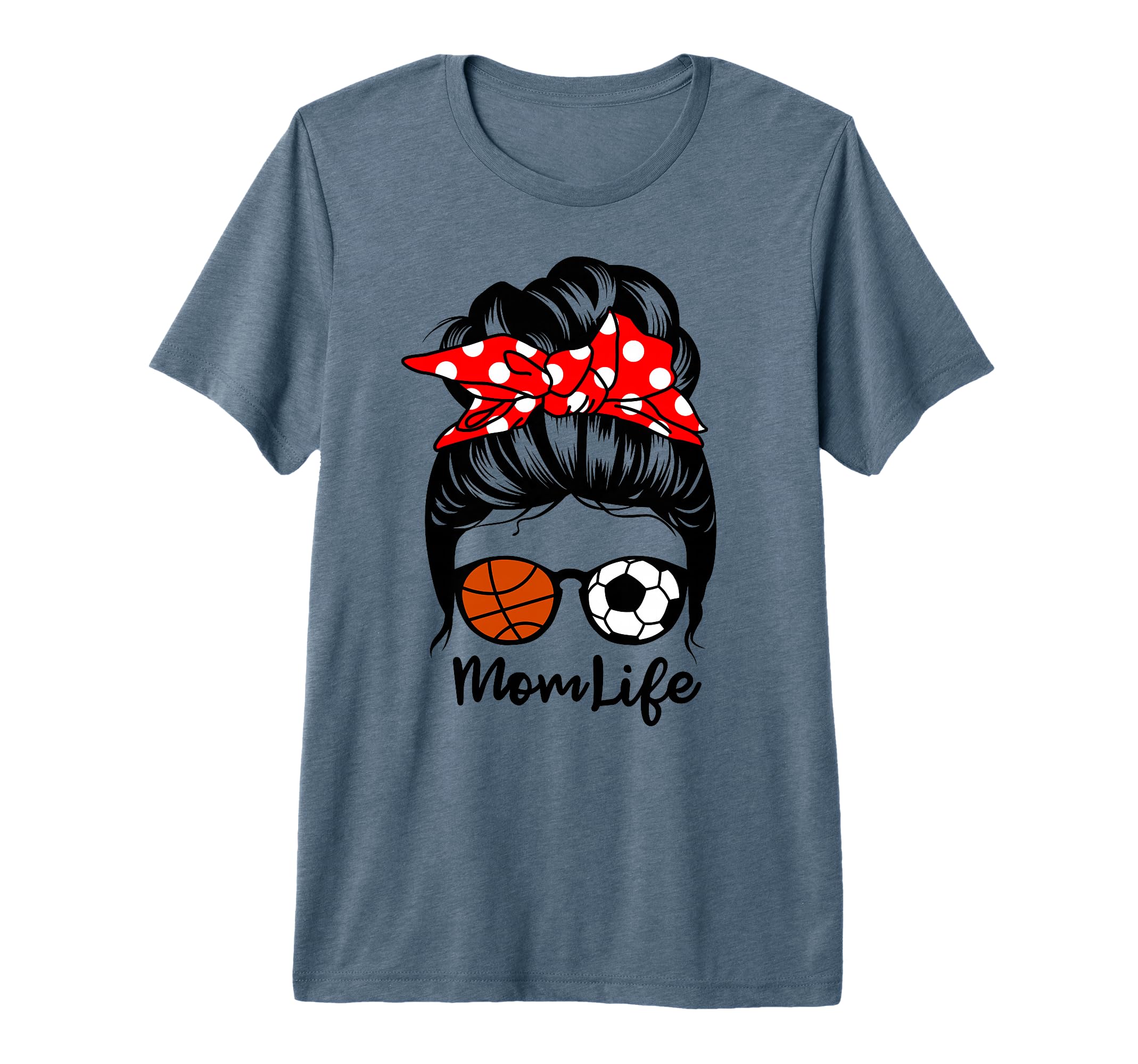 Mom Life Messy Bun Hair Funny T-Shirt - Novelty Apparel for Adults - T-Shirt, Sweatshirt, Hoodie