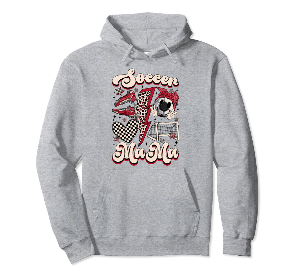 Groovy Soccer Mama Soccer Mom Lover Fan Hoodie - Graphic Print for Adults - T-Shirt, Sweatshirt, Hoodie