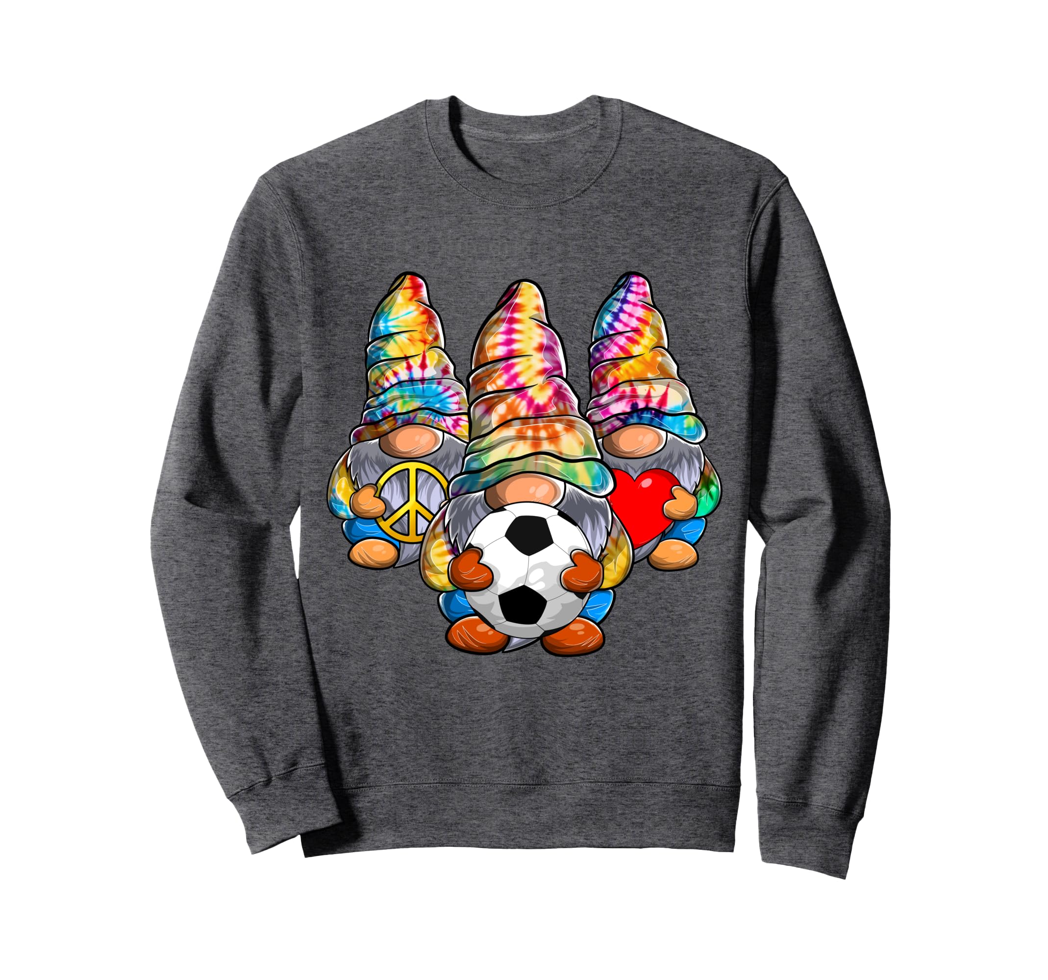 Peace Love Soccer Tie Dye Football Sweatshirt - Streetwear Style Men Women - T-Shirt, Sweatshirt, Hoodie