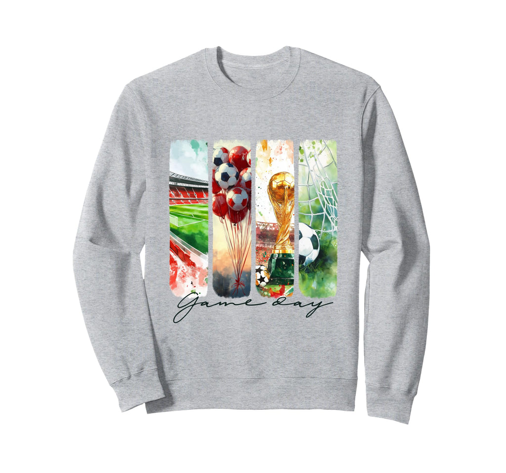Game Day Soccer Ball Sports Coquette Sweatshirt - Graphic Print for Adults - T-Shirt, Sweatshirt, Hoodie