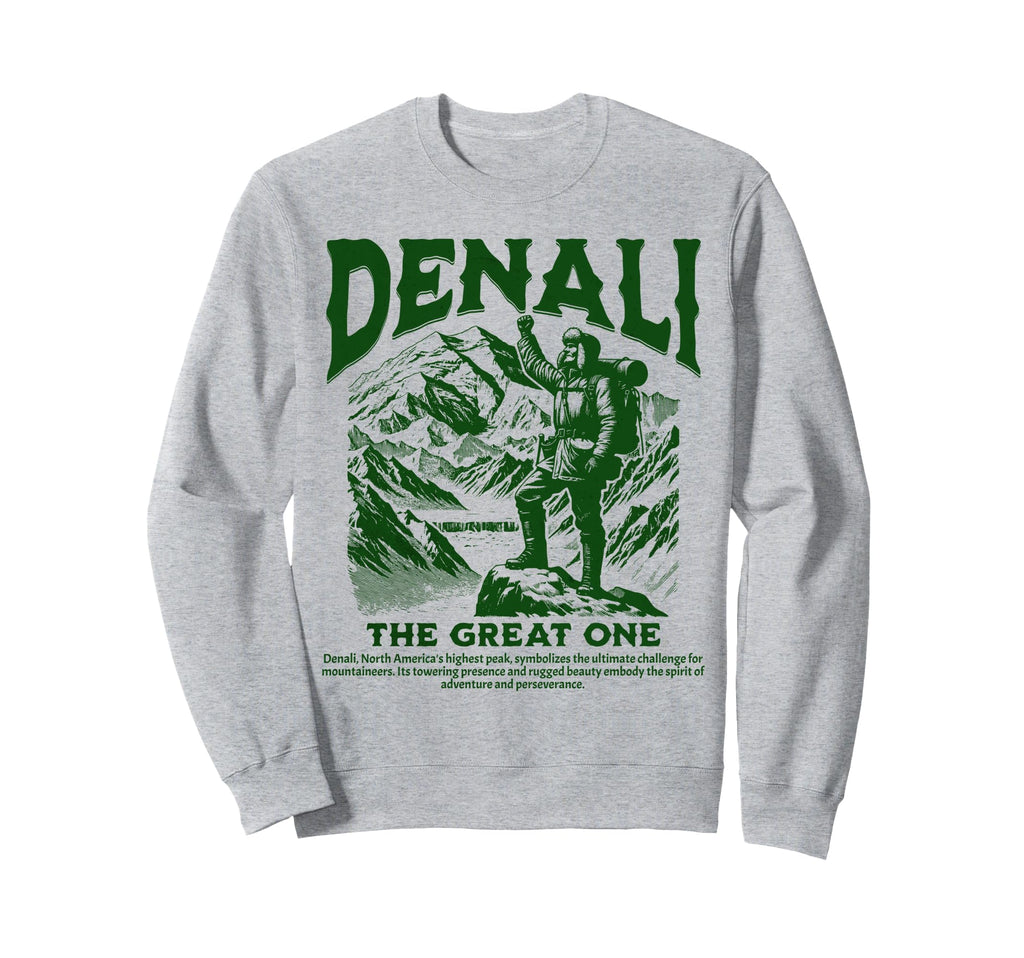 Outdoors Denali National Park Sweatshirt - Minimalist Print for Adults - T-Shirt, Sweatshirt, Hoodie