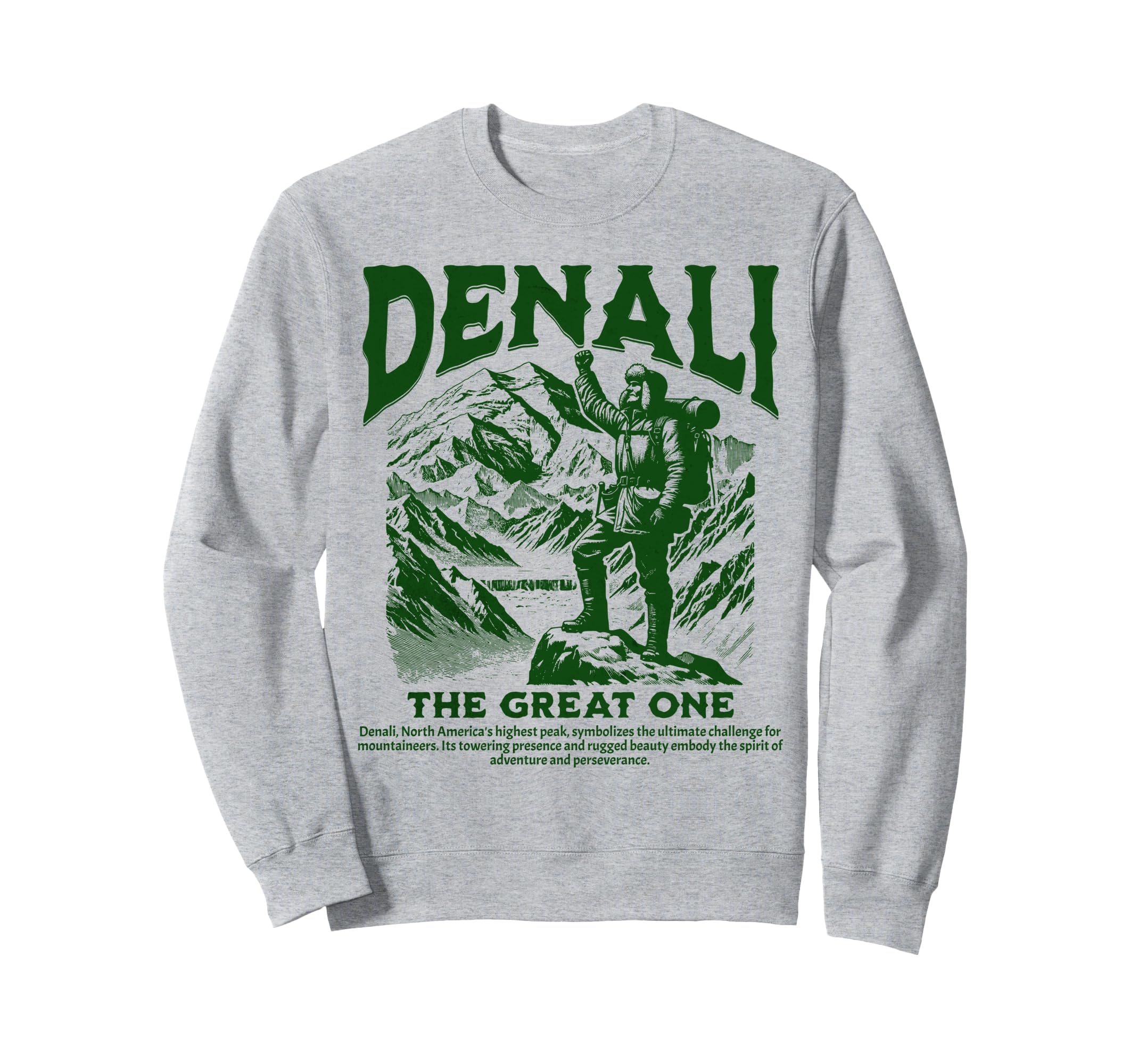 Outdoors Denali National Park Sweatshirt - Minimalist Print for Adults - T-Shirt, Sweatshirt, Hoodie