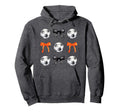 Basketballs Bows Soccer Player Black Hoodie - Unique Graphic for Adults - T-Shirt, Sweatshirt, Hoodie
