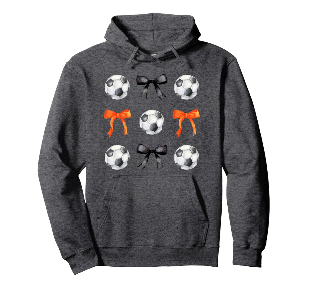 Basketballs Bows Soccer Player Black Hoodie - Fun Novelty Design Men Women - T-Shirt, Sweatshirt, Hoodie