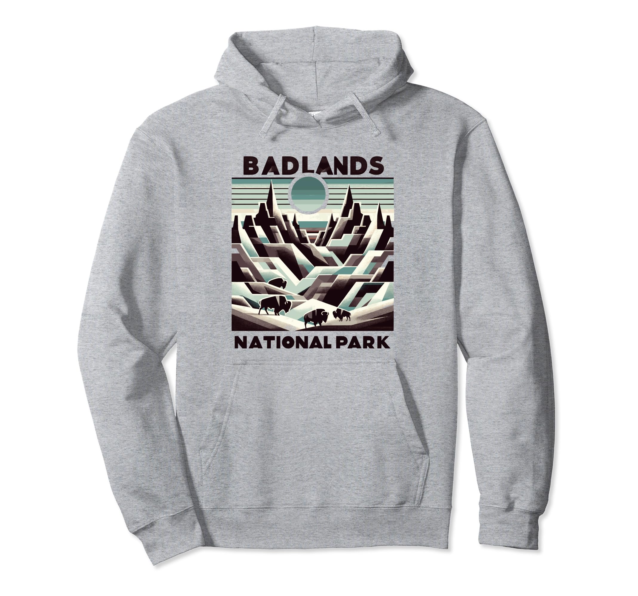 Badlands National Park Geometric Hoodie - Trendy Graphic Unisex - T-Shirt, Sweatshirt, Hoodie