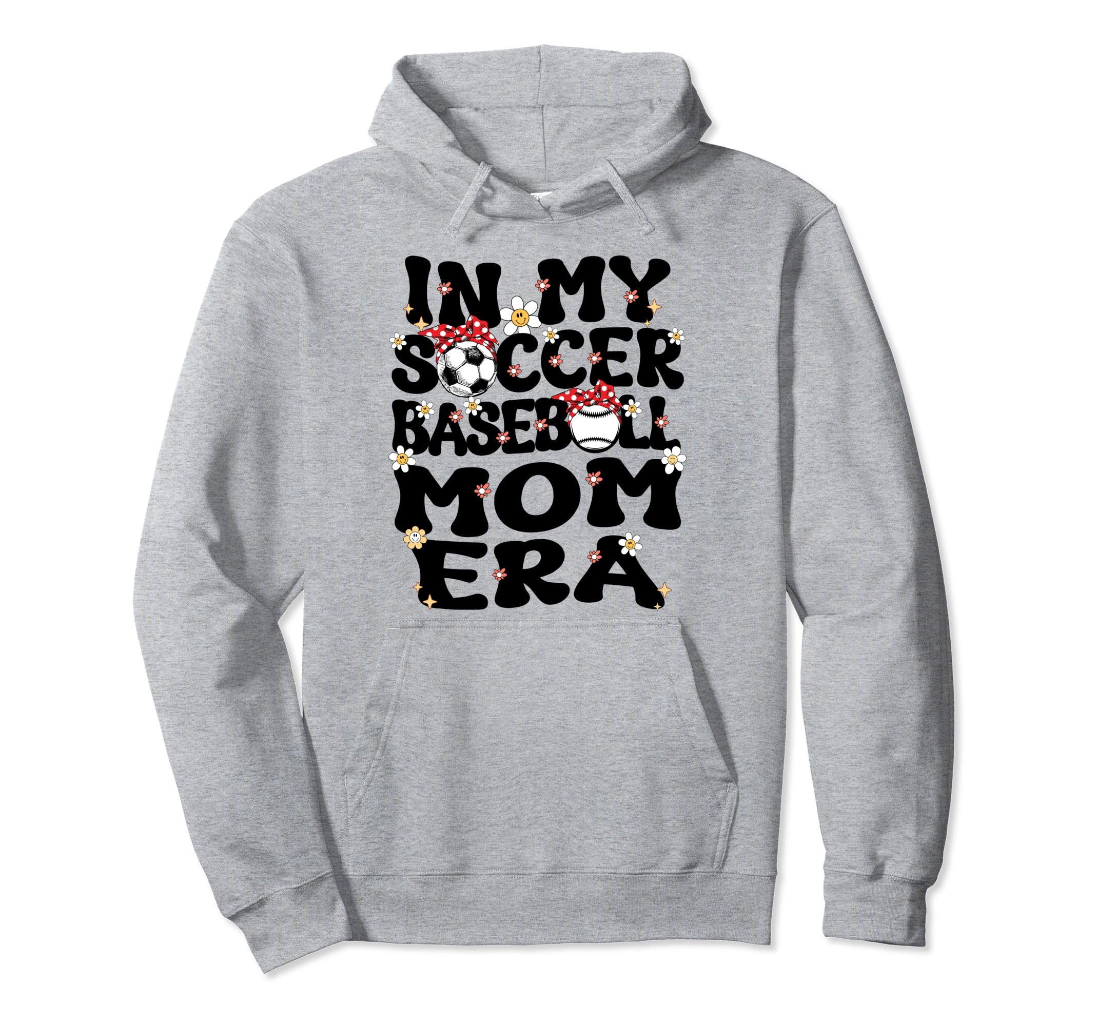 My Soccer Baseball Mom Era Baseball Hoodie - Graphic Print Men Women - T-Shirt, Sweatshirt, Hoodie
