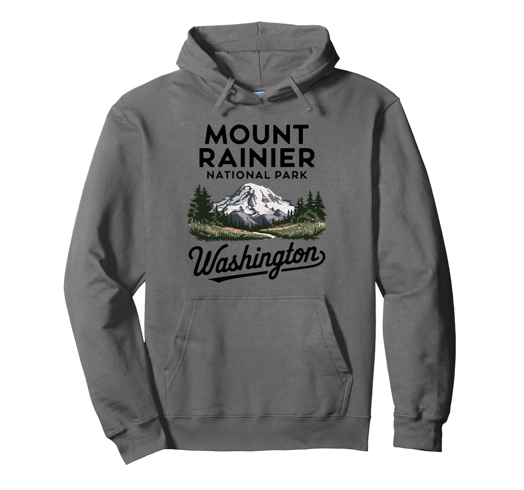 Mountain Landscape Mount Rainier Hoodie - Casual Everyday Wear Unisex - T-Shirt, Sweatshirt, Hoodie