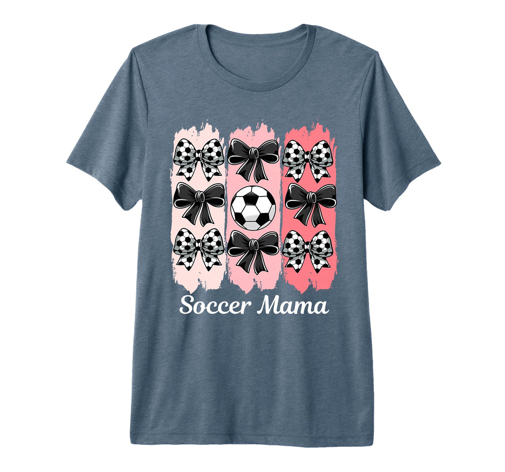 Soccer Mama Coquette Bow Soccer Mom Soccer T-Shirt - Graphic Print Unisex - T-Shirt, Sweatshirt, Hoodie