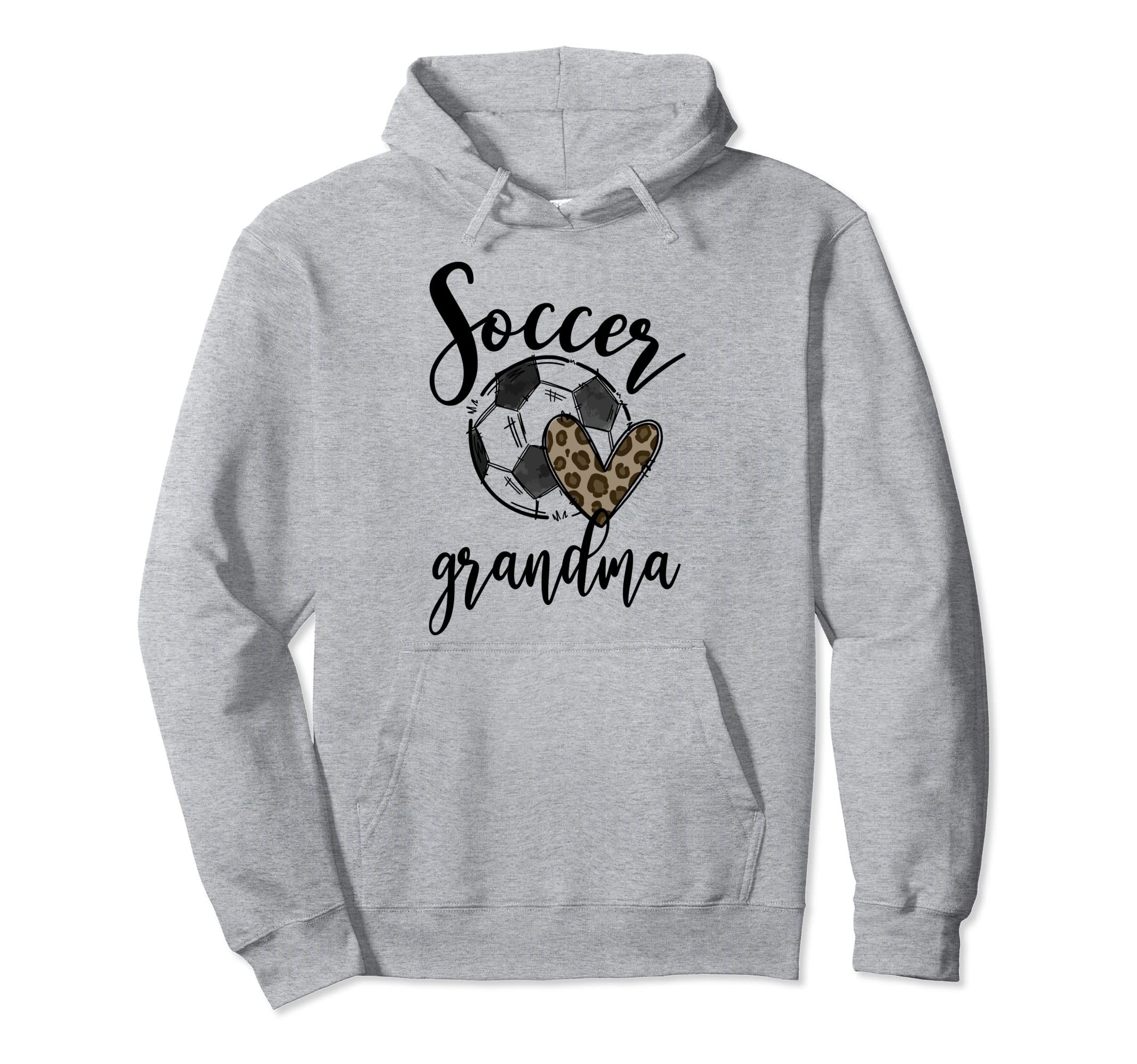 Soccer Grandma Leopard Funny Soccer Hoodie - Aesthetic Graphic for Adults - T-Shirt, Sweatshirt, Hoodie